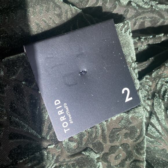 Torrid Deep Depths Full Length Signature Waist Velvet Burnout Legging - Picture 9 of 10